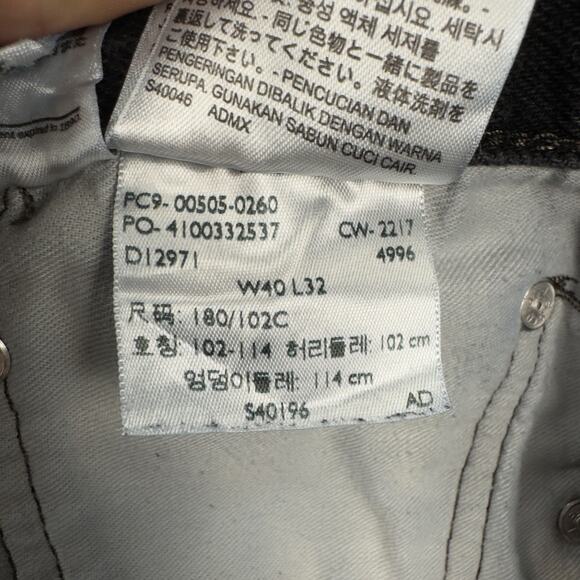 Levi’s‎ 505 Black Men’s Jeans Size 39x31.5 Straight Fit Denim - Picture 4 of 9